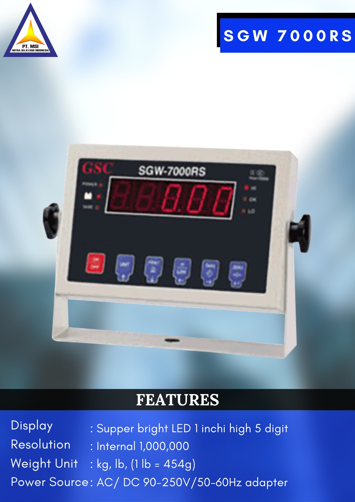 Indikator Timbangan Lantai