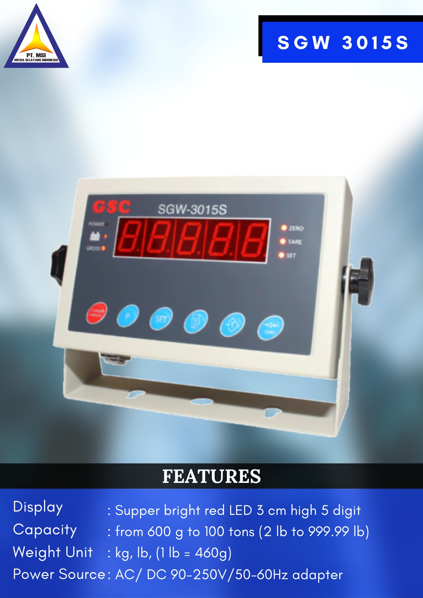 Indikator Timbangan Lantai Digital